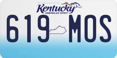 KY license plate 619MOS