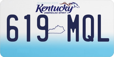 KY license plate 619MQL