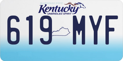 KY license plate 619MYF