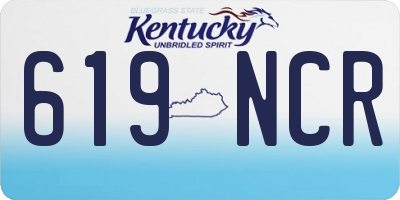 KY license plate 619NCR