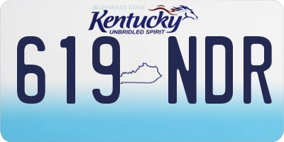 KY license plate 619NDR
