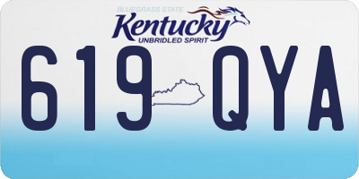 KY license plate 619QYA