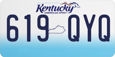 KY license plate 619QYQ
