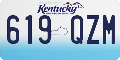 KY license plate 619QZM