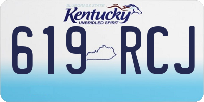 KY license plate 619RCJ