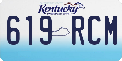 KY license plate 619RCM
