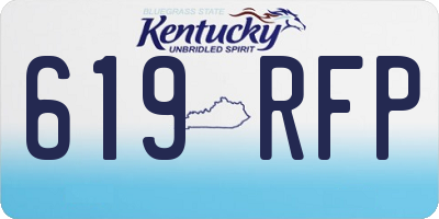 KY license plate 619RFP