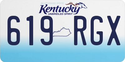 KY license plate 619RGX