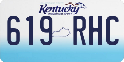 KY license plate 619RHC