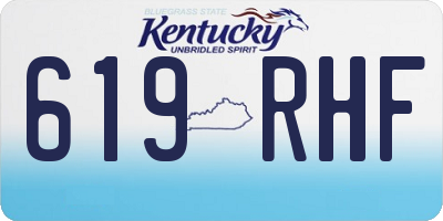 KY license plate 619RHF