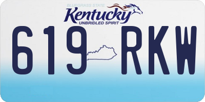 KY license plate 619RKW