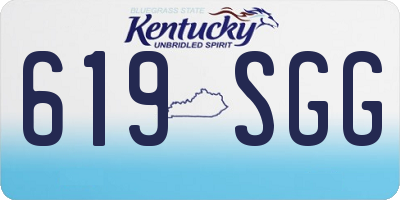 KY license plate 619SGG