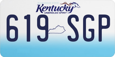 KY license plate 619SGP