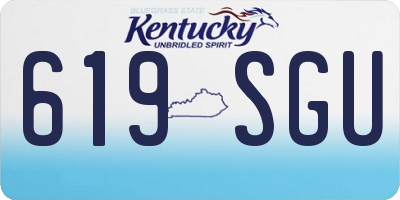KY license plate 619SGU