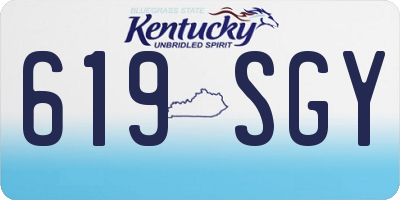 KY license plate 619SGY