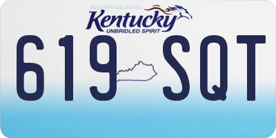 KY license plate 619SQT