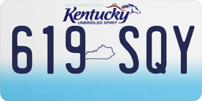 KY license plate 619SQY
