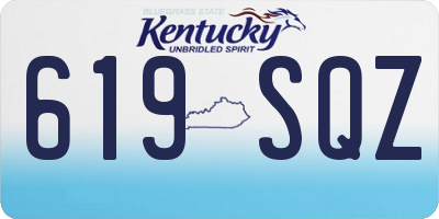KY license plate 619SQZ