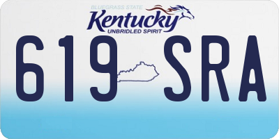 KY license plate 619SRA