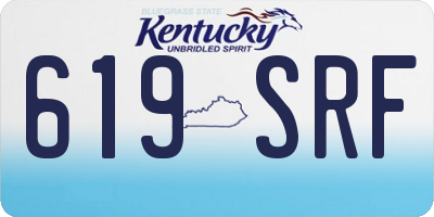 KY license plate 619SRF
