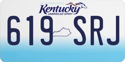KY license plate 619SRJ