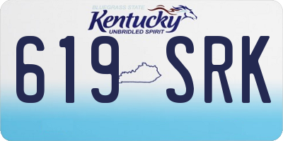 KY license plate 619SRK