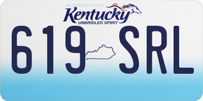 KY license plate 619SRL