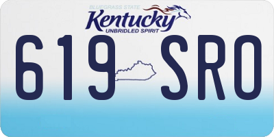 KY license plate 619SRO
