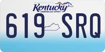 KY license plate 619SRQ