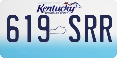 KY license plate 619SRR