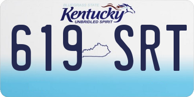 KY license plate 619SRT