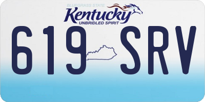 KY license plate 619SRV