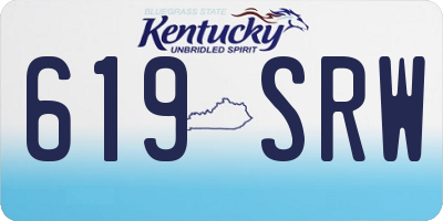 KY license plate 619SRW