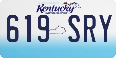 KY license plate 619SRY