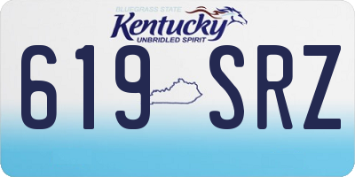 KY license plate 619SRZ