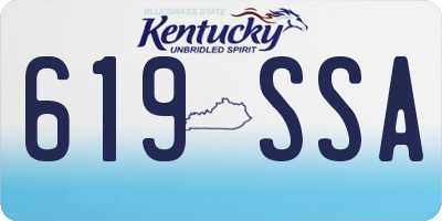 KY license plate 619SSA