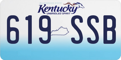 KY license plate 619SSB