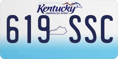 KY license plate 619SSC