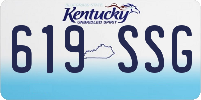 KY license plate 619SSG