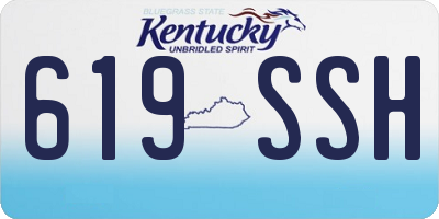 KY license plate 619SSH