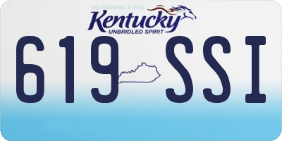 KY license plate 619SSI