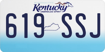 KY license plate 619SSJ