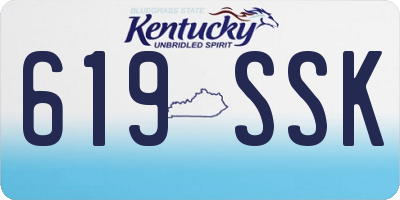 KY license plate 619SSK