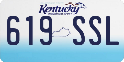 KY license plate 619SSL