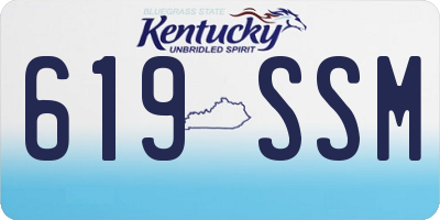 KY license plate 619SSM