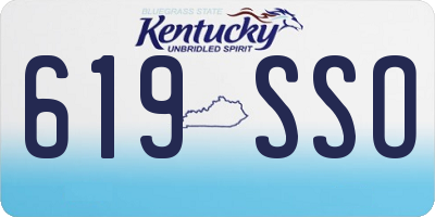 KY license plate 619SSO