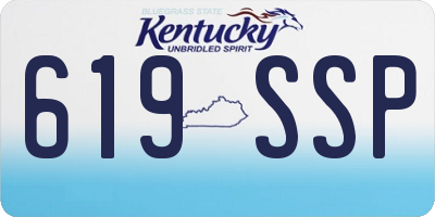 KY license plate 619SSP