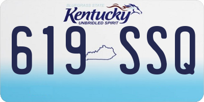 KY license plate 619SSQ