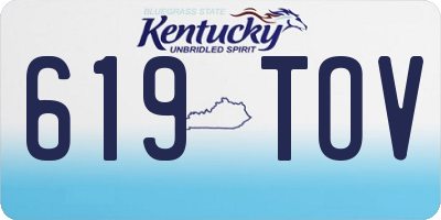 KY license plate 619TOV