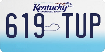 KY license plate 619TUP